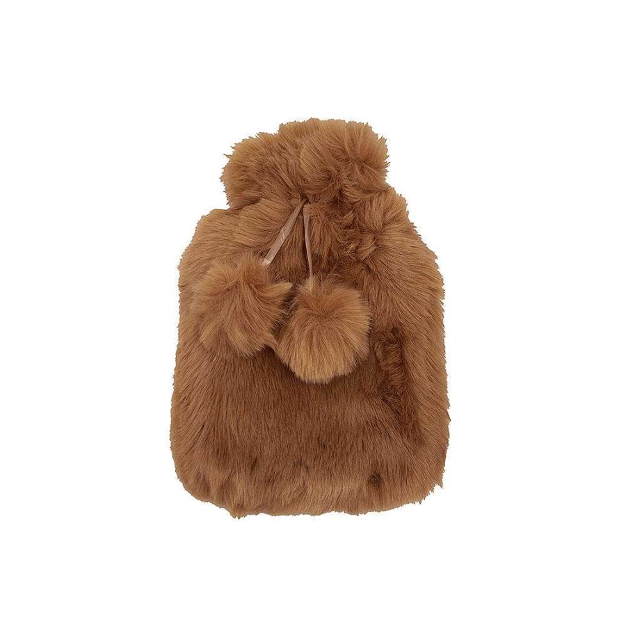 Living Bambury | Luxury Faux Fur Hot Water Bottle - Fawn