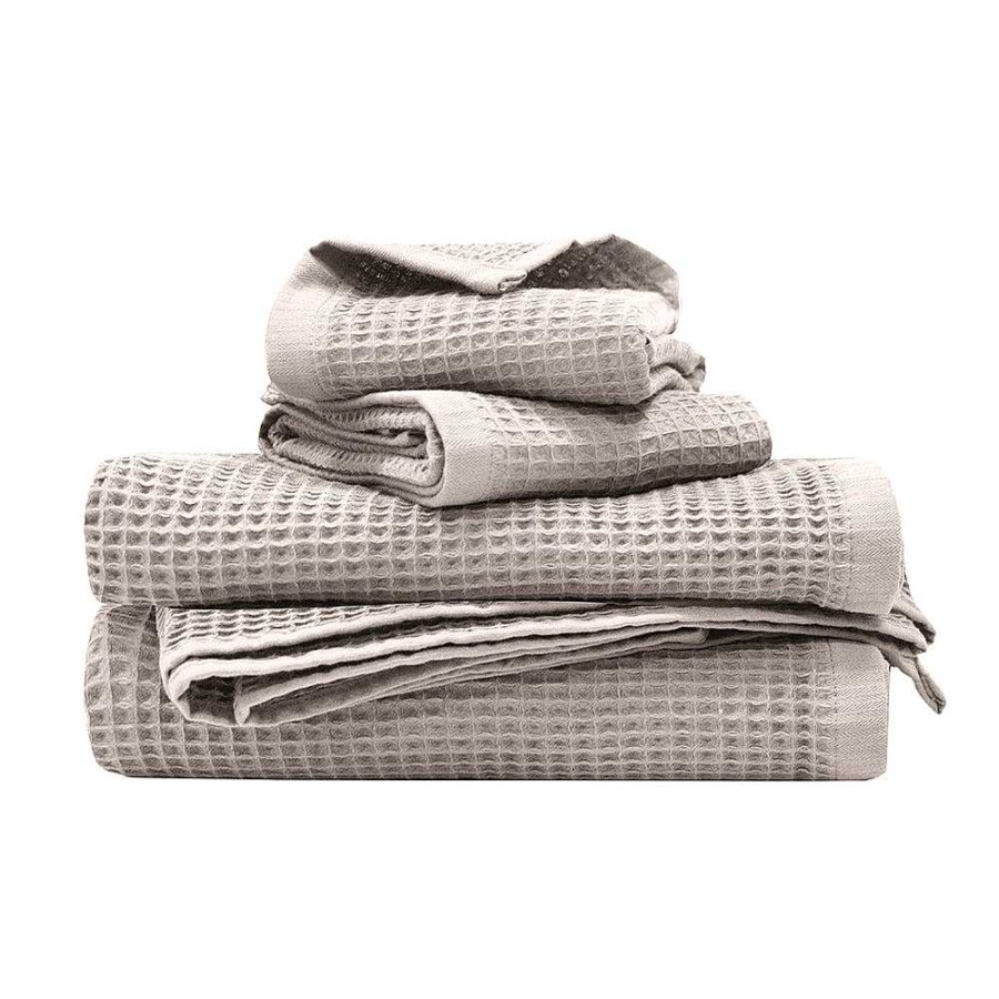 Bathroom Bambury | Waffle Towel - Pebble