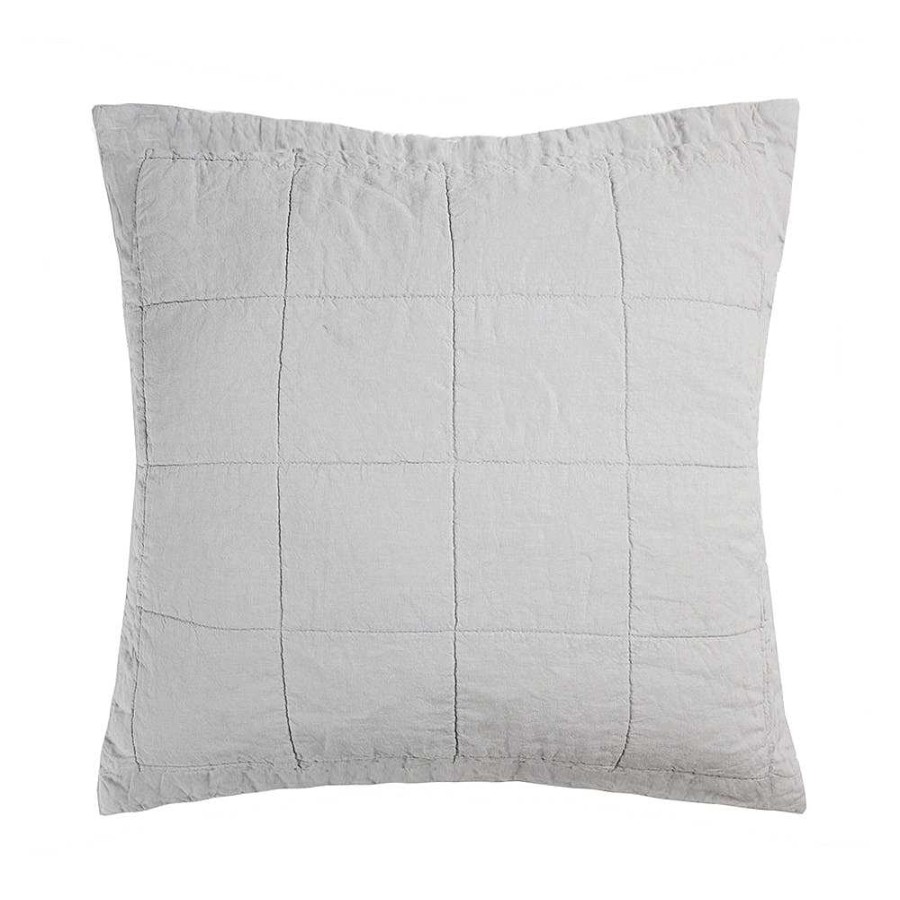 Bedroom Bambury | French Flax Linen Quilted Euro Sham