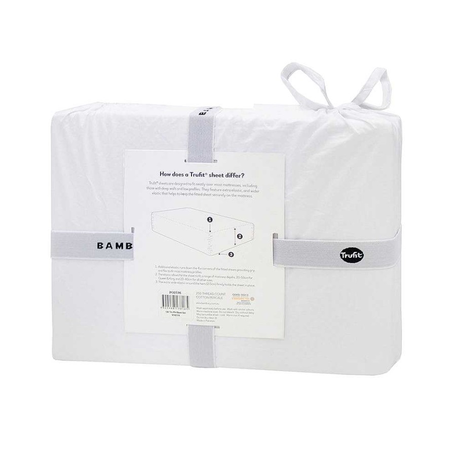 Bedroom Bambury | Tru Fit Sheet Set - White