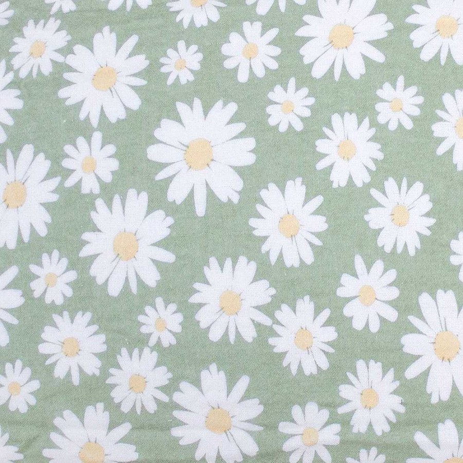 Bedroom Bambury | Daisy Flannelette Sheet Set - Sage