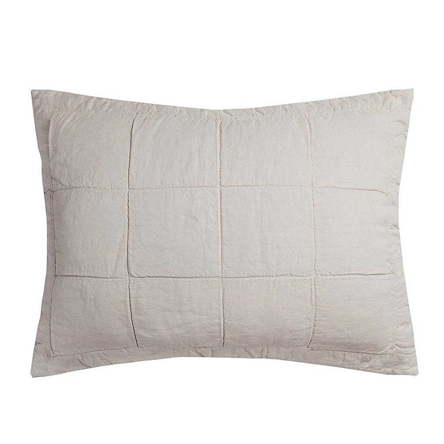 Bedroom Bambury | French Flax Linen Quilted Sham