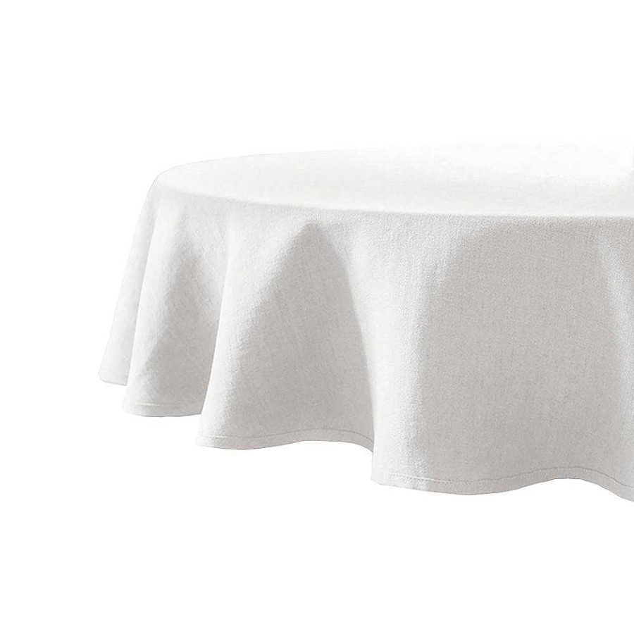 Dining Bambury | Linen Round Tablecloth 228Cm Ivory