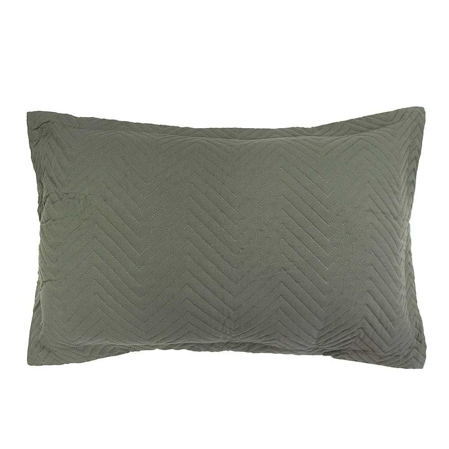 Bedroom Bambury | Herringbone Embossed Coverlet Set - Moss