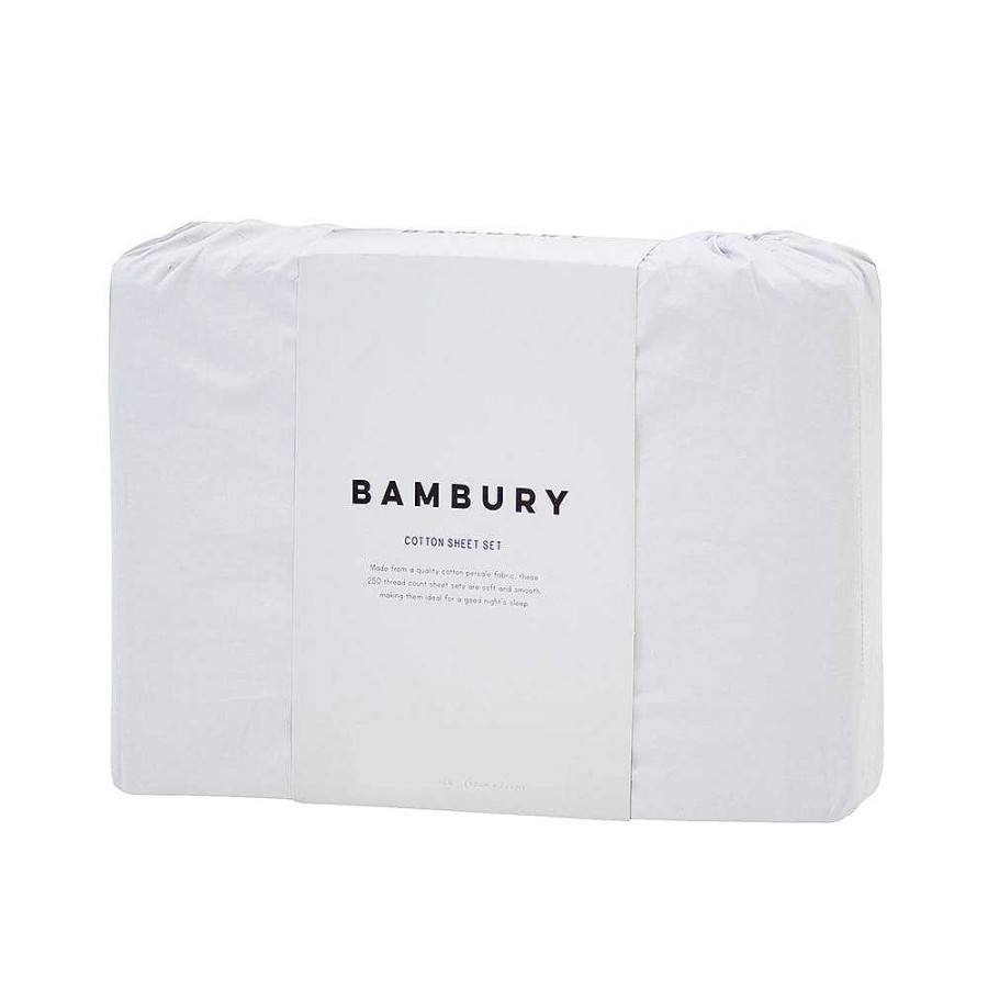 Bedroom Bambury | Cotton Sheet Set White Split King