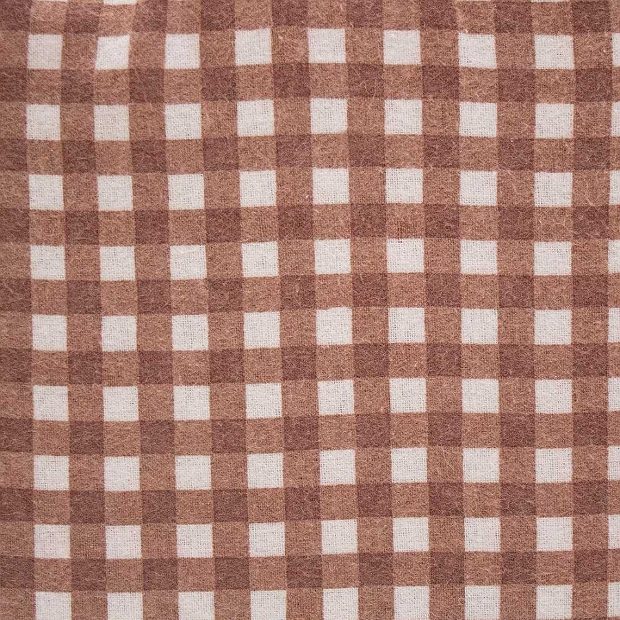 Bedroom Bambury | Gingham Flannelette Sheet Set - Clove