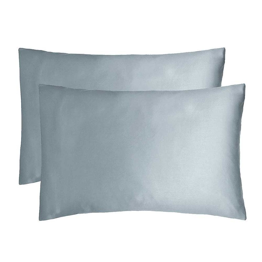 Bedroom Bambury | Bamboo Satin Pillowcases - Slate Blue