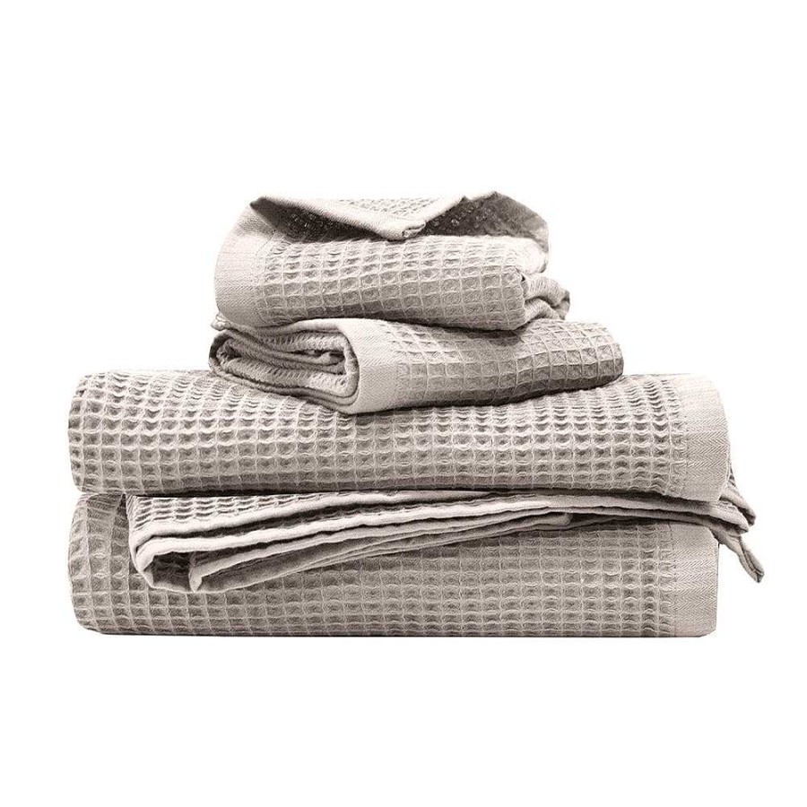 Bathroom Bambury | Waffle Hand Towel - Pebble