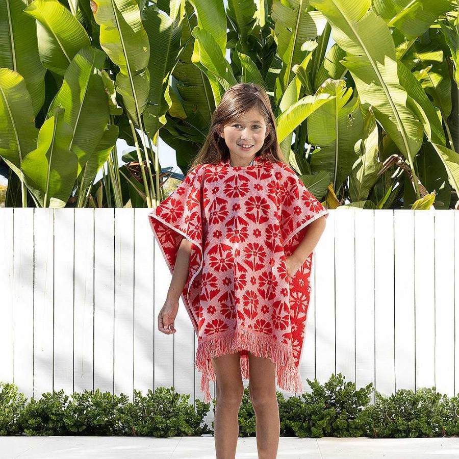 Outdoors Bambury | Flora Kids Poncho - Poppy