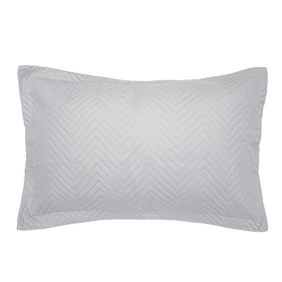 Bedroom Bambury | Herringbone Embossed Coverlet Set - Silver