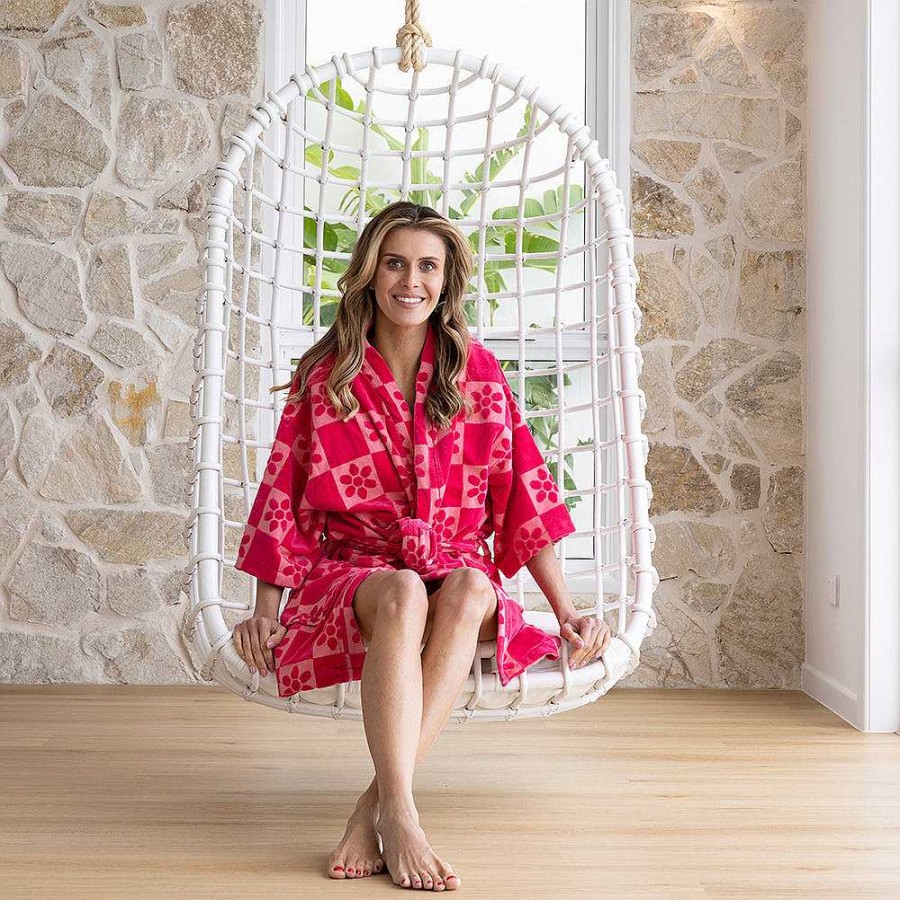 Outdoors Bambury | Daisy Check Robe - Pink